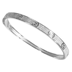 بنگل نقره زنانه مدل کارتیر کد ITL-901