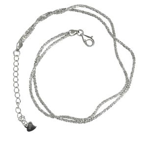 پابند نقره خاویاری زنانه مدل دو رج کد ITL-67