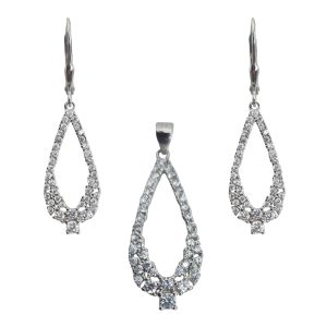 نیم ست نقره زنانه مدل ITL-4114