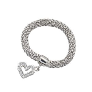 انگشتر نقره زنانه مدل زنجیر بافت کد ITL-358