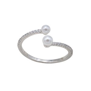انگشتر نقره زنانه مرواریدی مدل ITL-140