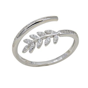 انگشتر نقره زنانه مدل گلبرگ کد ITL-3114