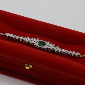 دستبند نقره زنانه مدل طرح جواهر کد ITL-754