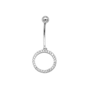 پیرسینگ ناف نقره زنانه کد ITL-842