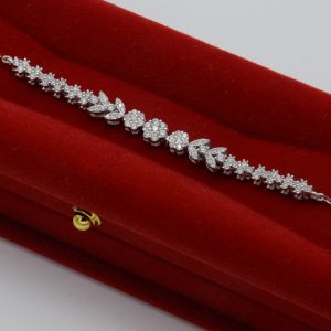 دستبند نقره زنانه مدل طرح جواهر کد ITL-958